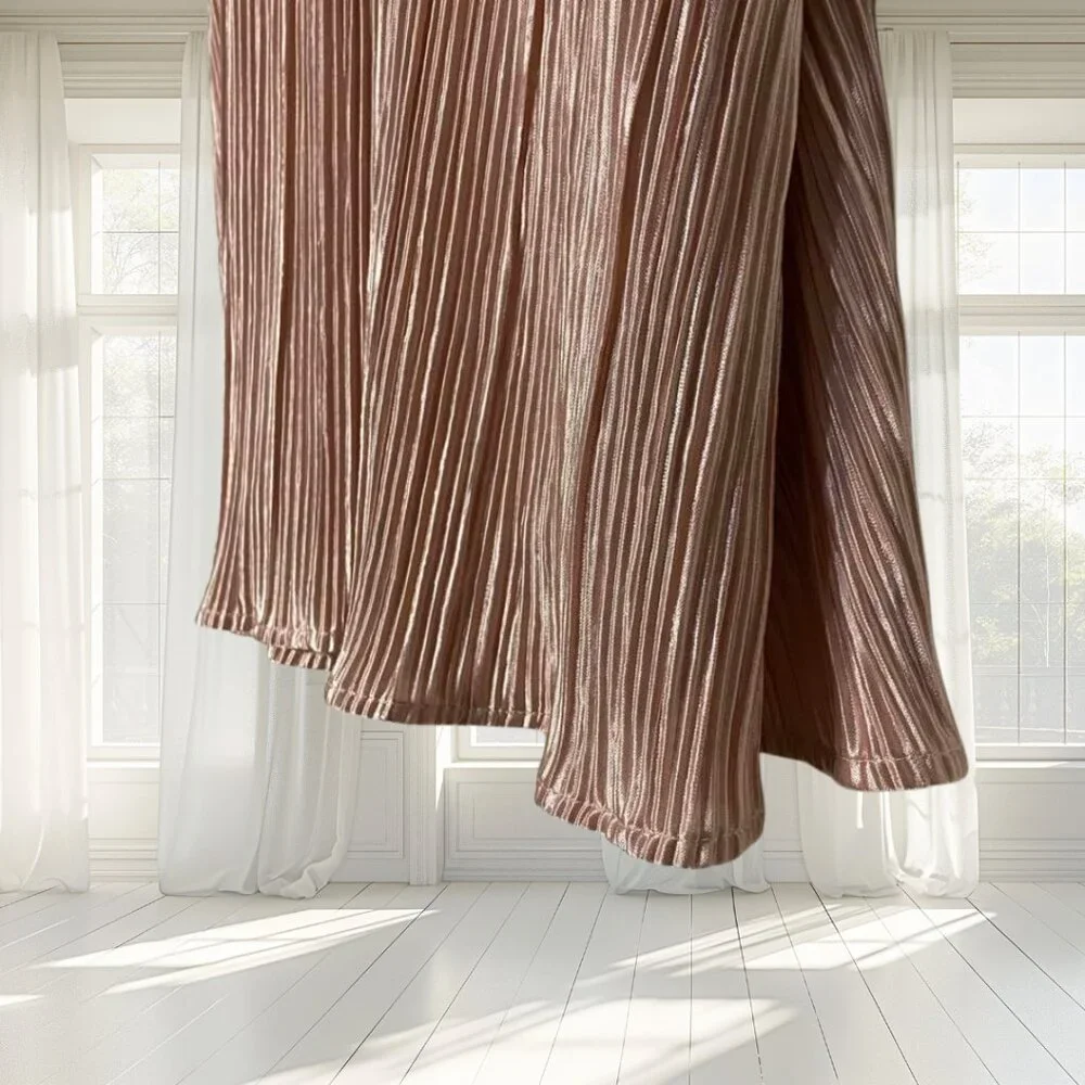 NWT A New Day Blush Pink Pleated Swing Top Sleeveless Keyhole Back Large - Picture 10 of 15